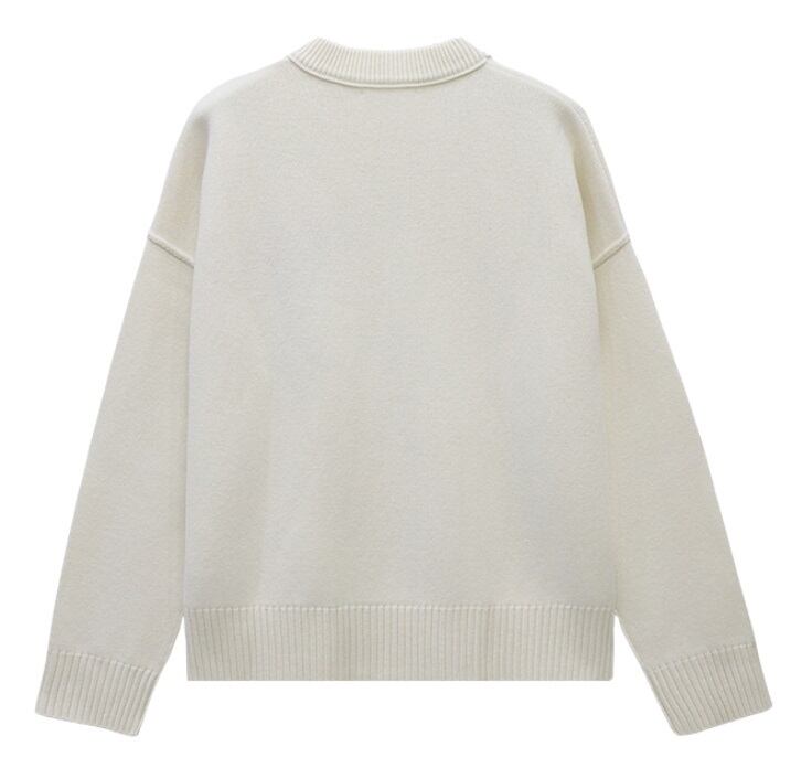 Amiアミ ドゥ クール ビッグハートロゴウールセーター102ji Amiアミ ドゥ クール ビッグハートロゴウールセーター102ji