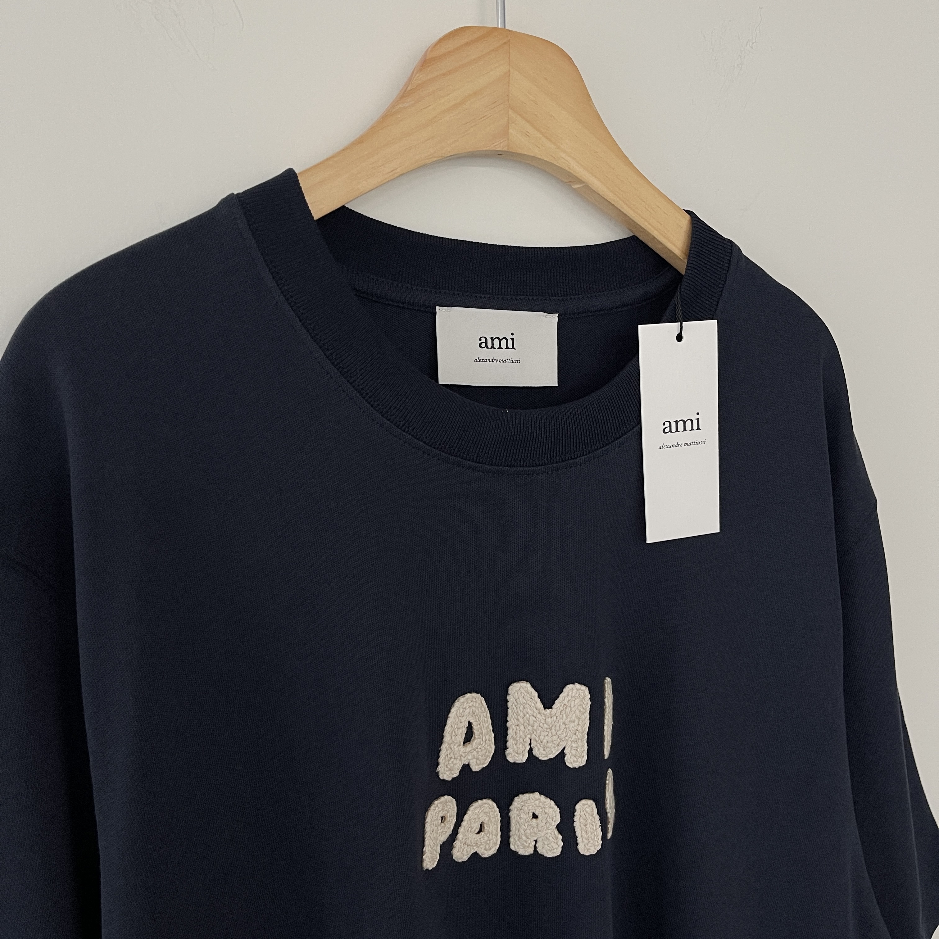 アミパリス オーガニックコットンジャージーTシャツ Navy