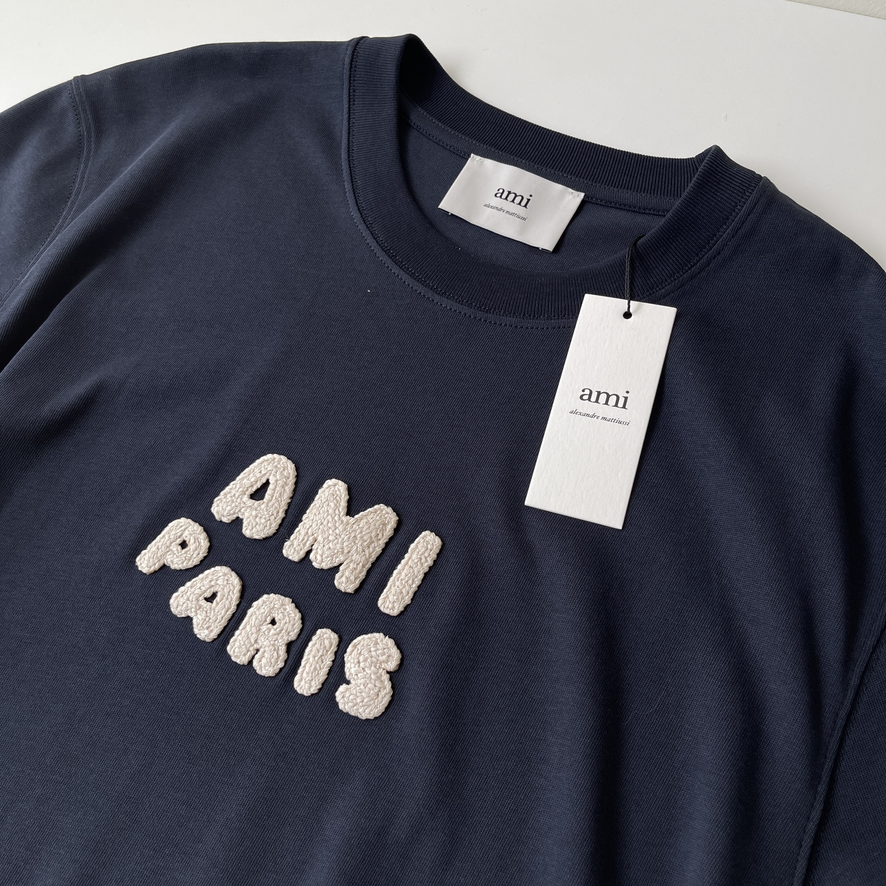 アミパリス オーガニックコットンジャージーTシャツ Navy